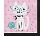 Purr-fect Party Large Napkins / Serviettes (Pack of 16)