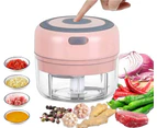 Electric Food Chopper, Portable Fruit Mixer, Meat Grinder, Salad Grinder-Pink