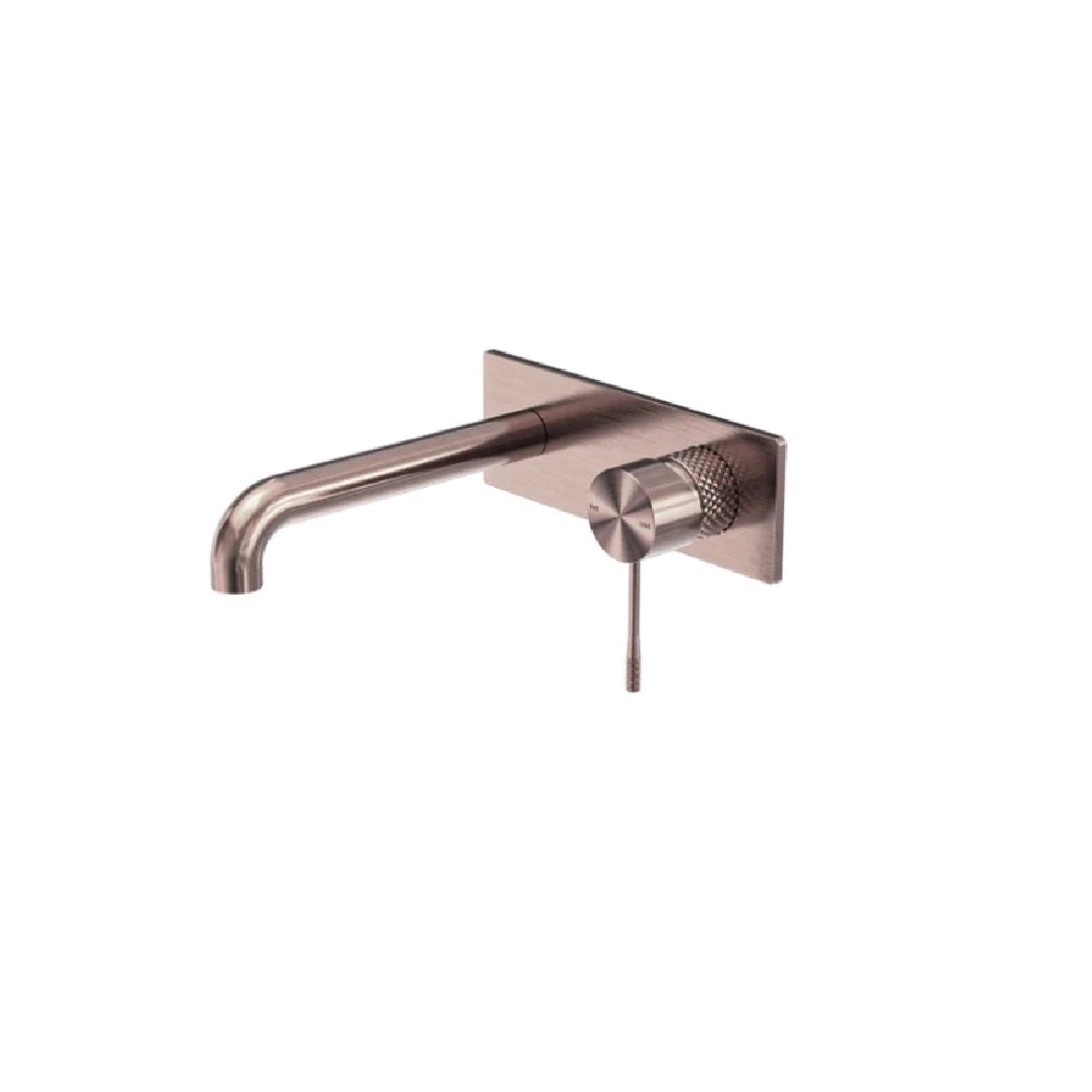 Nero Opal Wall Basin/Bath Mixer 120mm Spout Brushed Bronze NR251907A120BZ