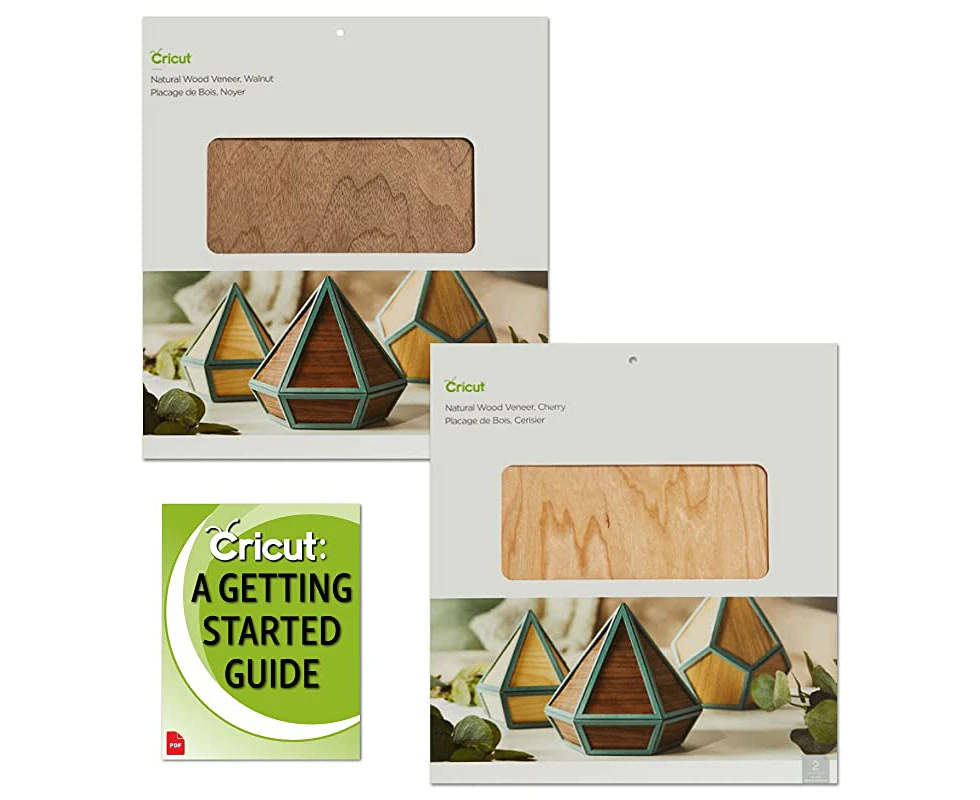 (Cherry & Walnut) - Cricut Natural Wood Veneers Bundle, Cherry and Walnut, 12x12