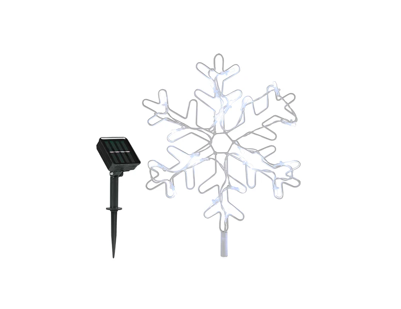 SAS Electrical 45cm Silhouette Snowflake Solar Power LED Multicoloured