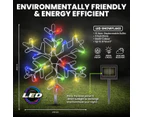 SAS Electrical 45cm Silhouette Snowflake Solar Power LED Multicoloured