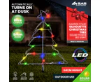 SAS Electrical 64cm Silhouette Tree & Star Solar Power LED Multicoloured