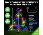 SAS Electrical 64cm Silhouette Tree & Star Solar Power LED Multicoloured