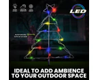 SAS Electrical 64cm Silhouette Tree & Star Solar Power LED Multicoloured