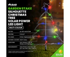 SAS Electrical 64cm Silhouette Tree & Star Solar Power LED Multicoloured