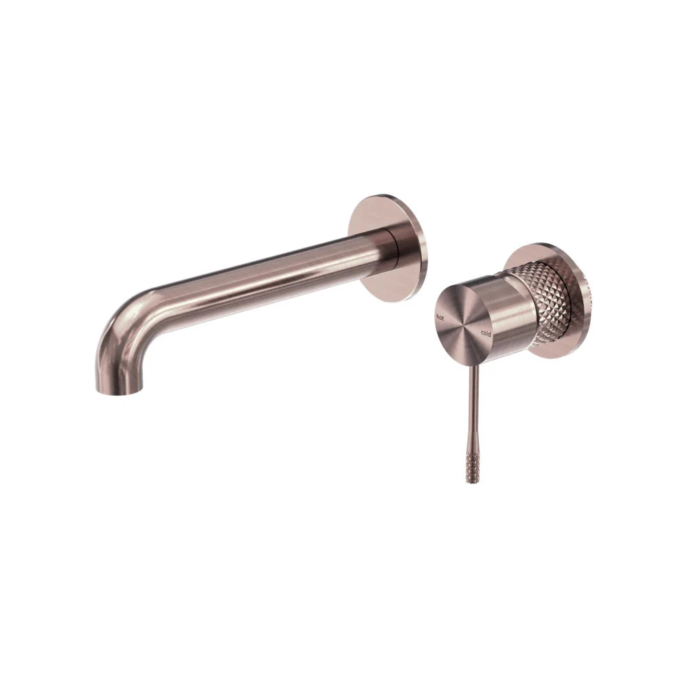 Nero Opal Wall Basin/Bath Mixer 160mm Spout Separate Back Plate Brushed Bronze NR251907B160BZ