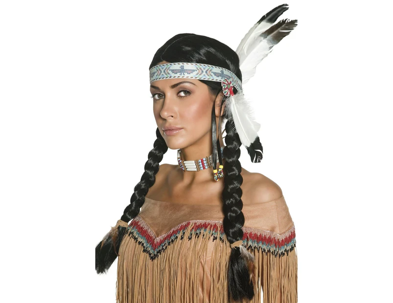 Native Indian Wig Costume Accessory Size: One Size Fits Most