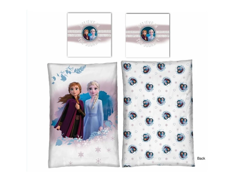 Frozen Elsa and Anna Single Bed Duvet Cover Set Polyester