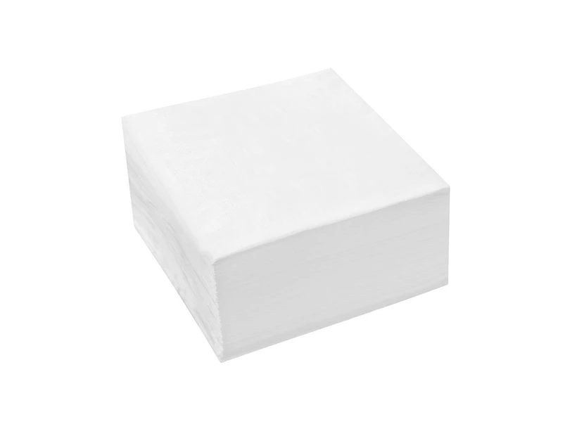 1500 x PLAIN WHITE PAPER 2PLY LUNCH NAPKINS 30cm Catering Party Serving 1/4 Fold Made from Eco Friendly & Sustainable Materials