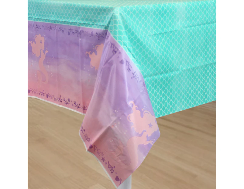 Mermaid Shine Party Supplies Iridescent Tablecover
