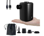 Portable Air Pump, Electric Air Mattress Pump Inflatables Mini Pump - Black