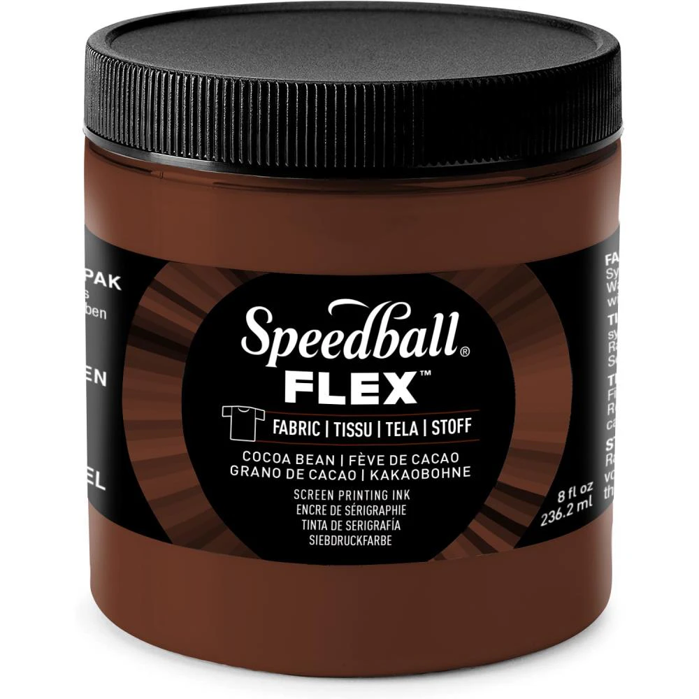 Speedball Flex Screen Printing Fabric Ink 8oz - Cocoa bean*