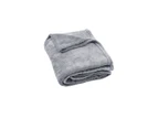 Coral Fleece Throw Rug 200gsm 150 x 200cm Silver Grey