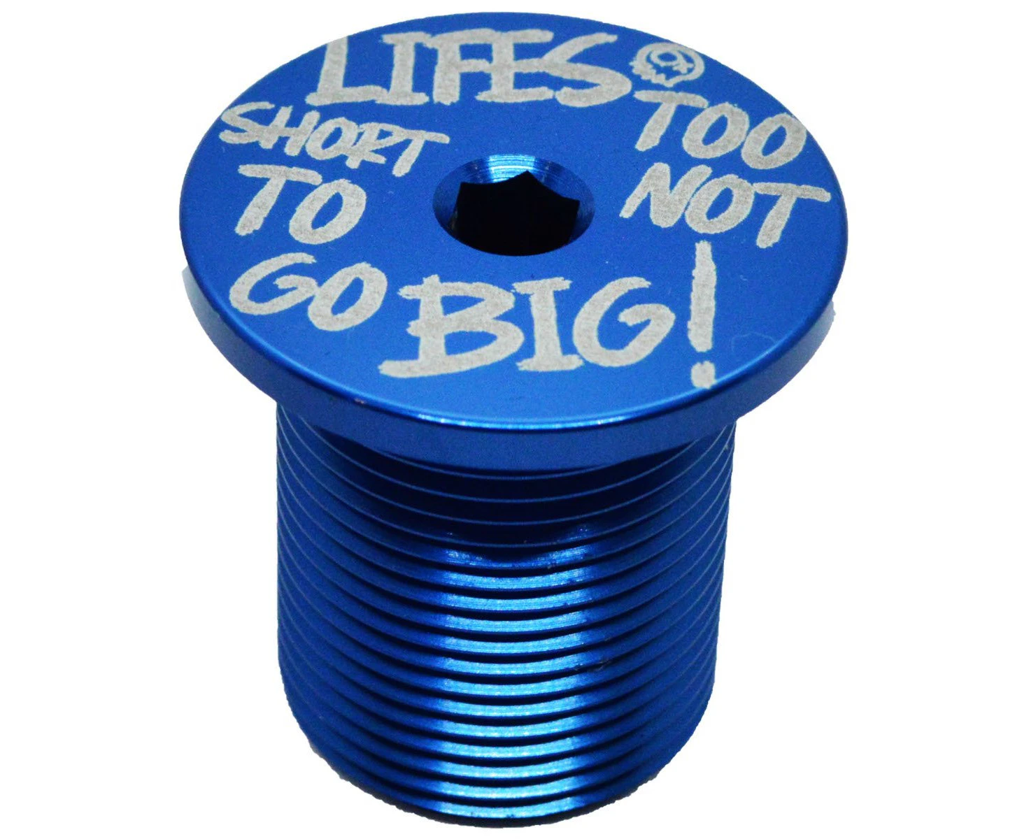 Capped Out Life's Too Short M24 BMX Stem Cap - Blue