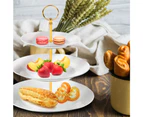 4 Sets 3 Tier Cake Stand Hardware,Tiered Tray Hardware 3 Tier Cake Stand Fittings Hardware Dessert Serving Tray Stand Handle Hardware Fittings fo-Gold