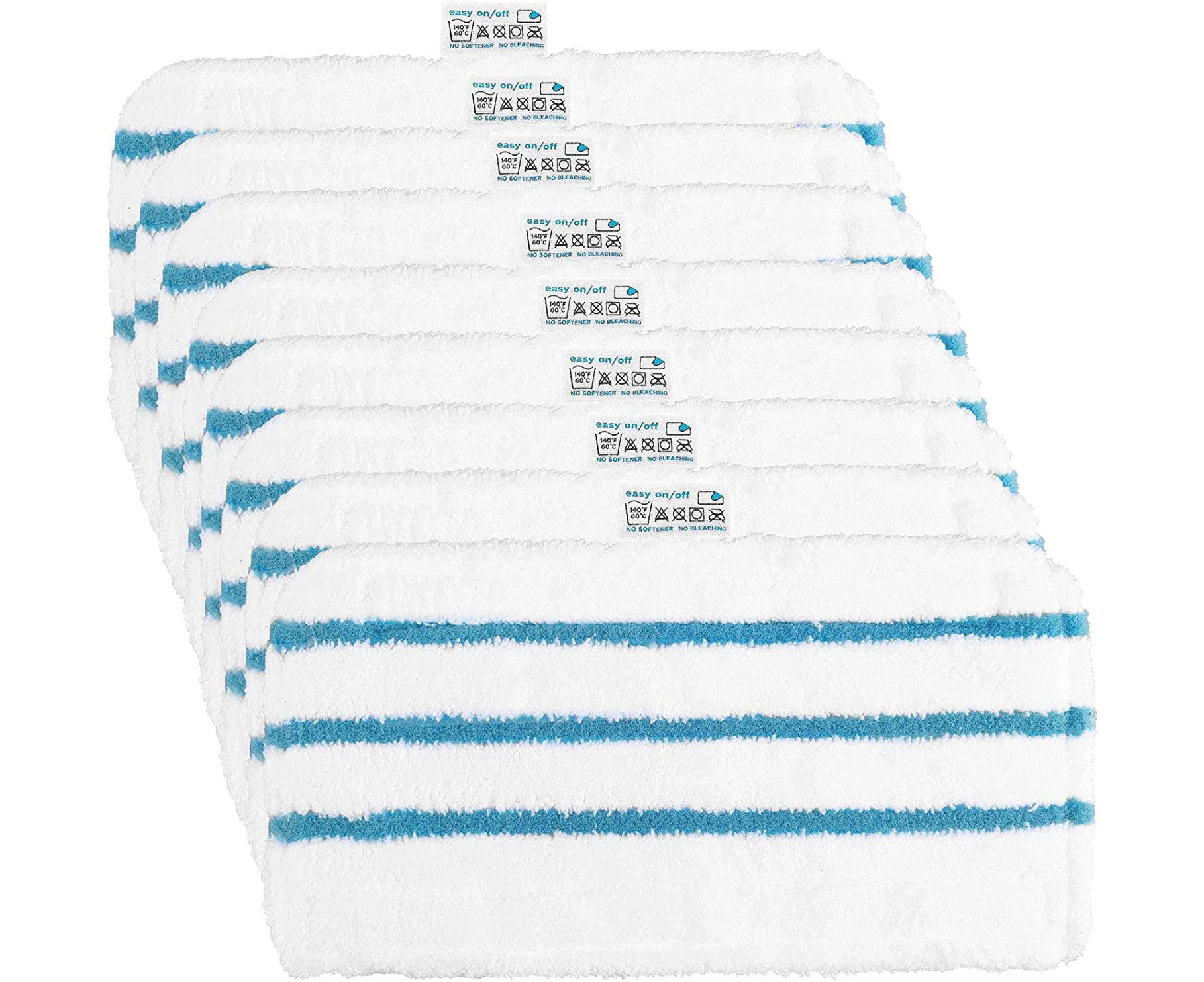 QYORIGIN-Set of 8 Wipes for Black and Decker FSMP20 Steam Mop for Black Decker FSM1630, FSM1616, FSMH13E5, FSM1321, FSM1605, FSMH13151SM-Blue