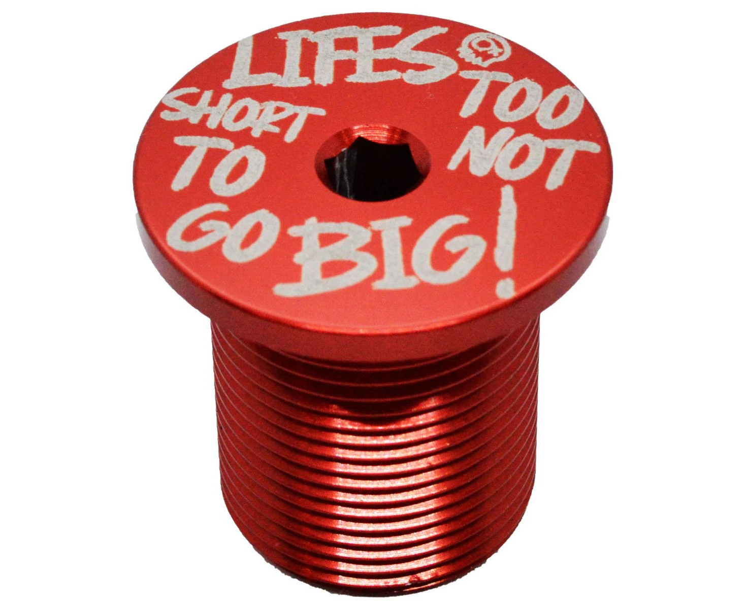 Capped Out Life's Too Short M24 BMX Stem Cap - Red