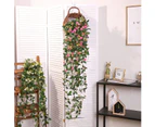 Artificial Hanging Plants with Rose Flowers,4.5FT Garland Fake Hanging Flower Green Chain Wall Home Room Garden Wedding Indoor Outdoor Decorative