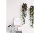 Artificial Hanging Plants with Rose Flowers,4.5FT Garland Fake Hanging Flower Green Chain Wall Home Room Garden Wedding Indoor Outdoor Decorative