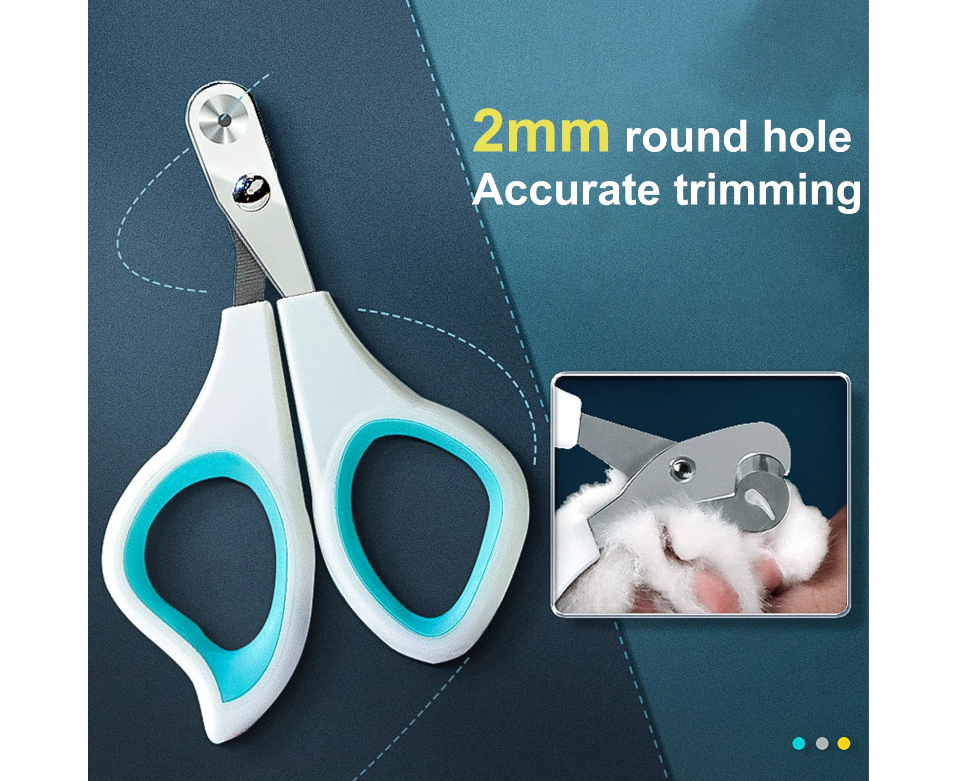 Dog Nail Cutter Round Hole Design Pet Nail Grooming Sharp Blade Professional Pet Dogs Cats Nail Clipper Tools Pet Supplies