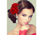 2 Pack Rose Flower Hair Clip Women Rose Flower Hair Accessories Wedding Hair Clip