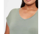 Target Plus Size V-Neck T-Shirt - Green