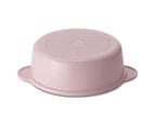 Neoflam Divided 30cm casserole 5.8L Induction with divided steamer Pink