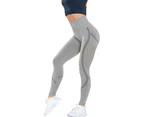 Women's High Waist Workout Leggings Vital Seamless Yoga Pants - Gray