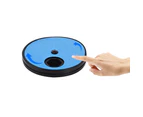 Non-Slip Pet Dog Scratch Board Rotating Round Dog Nail Scratch Pad with 6 Snack Compartments Blue