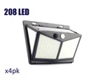 4pk 208 LED Solar Garden Lights (Sydney Stock)  Outdoor Motion Sensor Lights Waterproof Security Floodlights