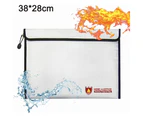 Fireproof Document Bag 38x 28cm Fireproof Waterproof Pouch Cover Pouch
