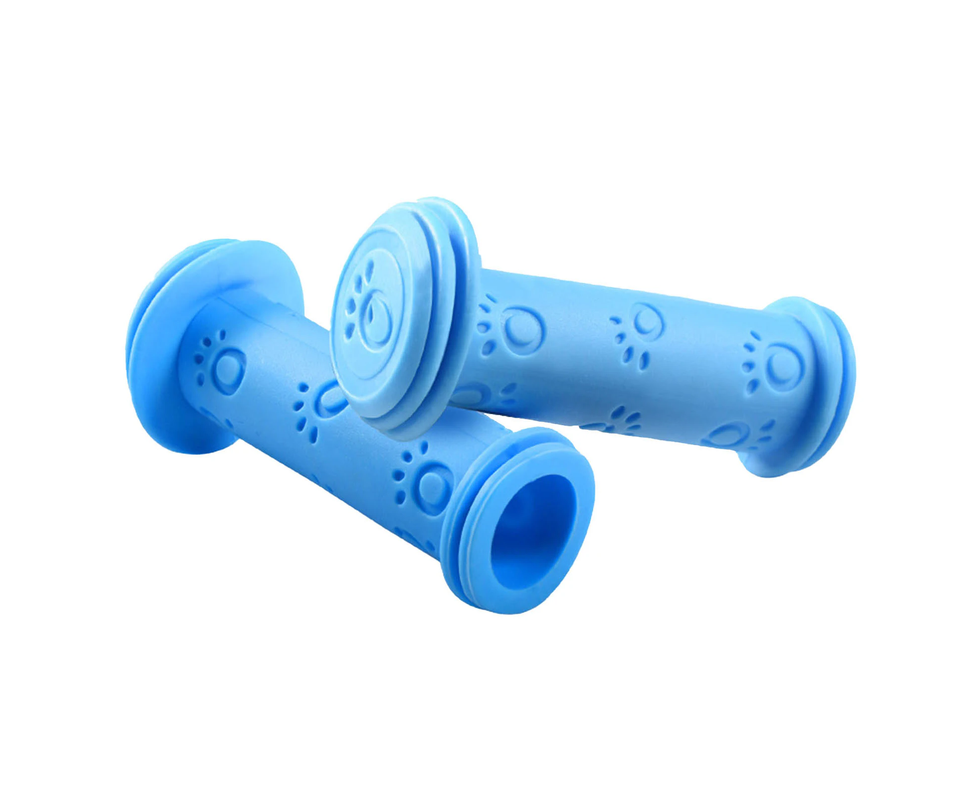 1 Pair TPR Kid Bike Grip Anti Skid Wear-resistant Shock Absorbing Scooter Grip for Kid Blue