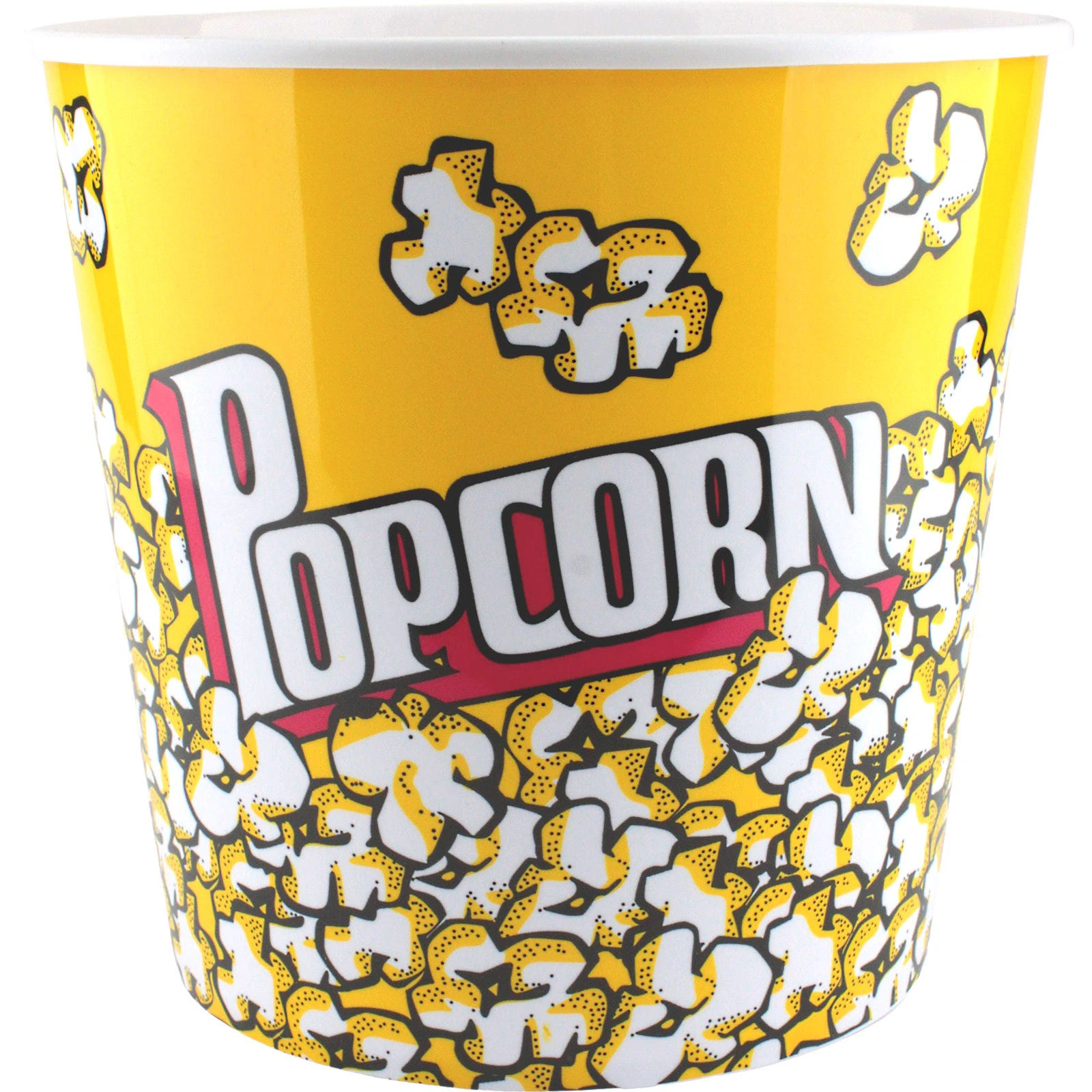 Jumbo Yellow Plastic Reusable Popcorn Bucket