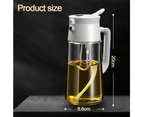 Oil Sprayer For Cooking - 2 In 1 Olive Oil Sprayer And Oil Dispenser - 500Ml Oil Spray Bottle With Pourer,White 500Ml