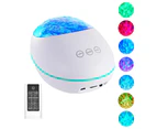 8 Modes Ocean Projector Light Night Light Remote Control Projection Lamp White