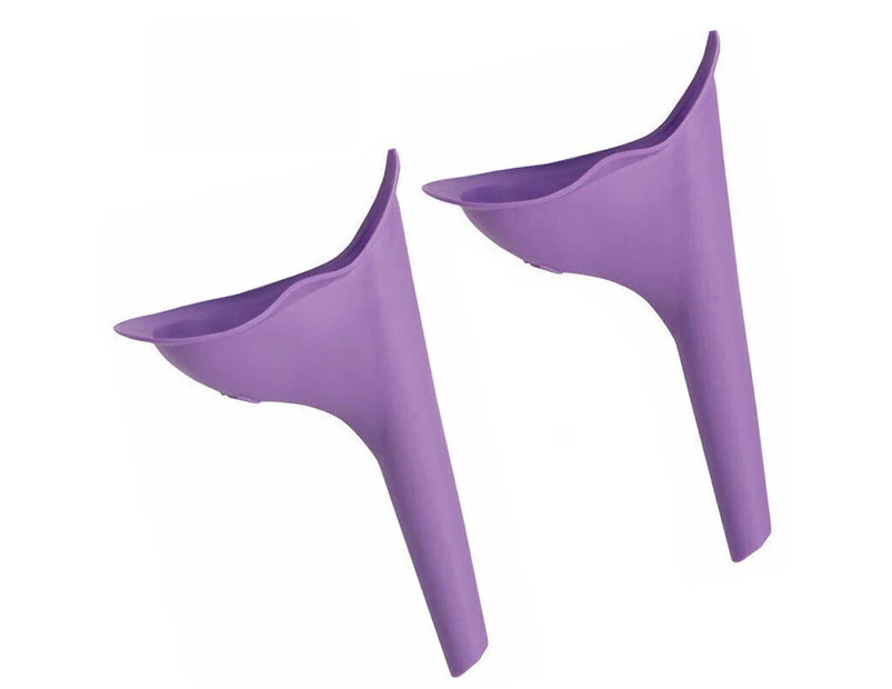 2Pcs Portable Female Woman Ladies She Urinal Urine Wee Funnel Camping Travel Loo