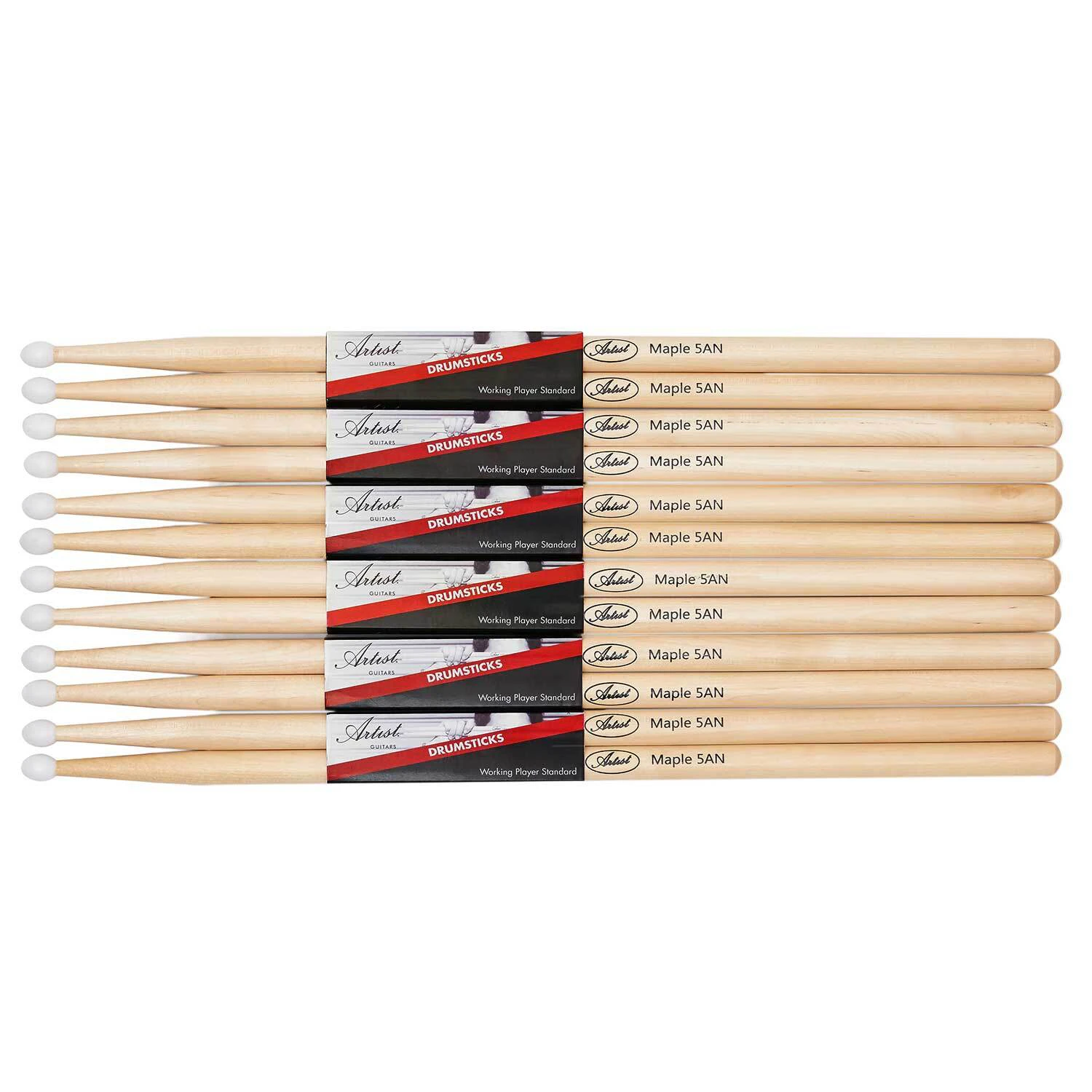 Artist DSM5AN Maple Drumsticks w/ Nylon Tips 6 Pairs