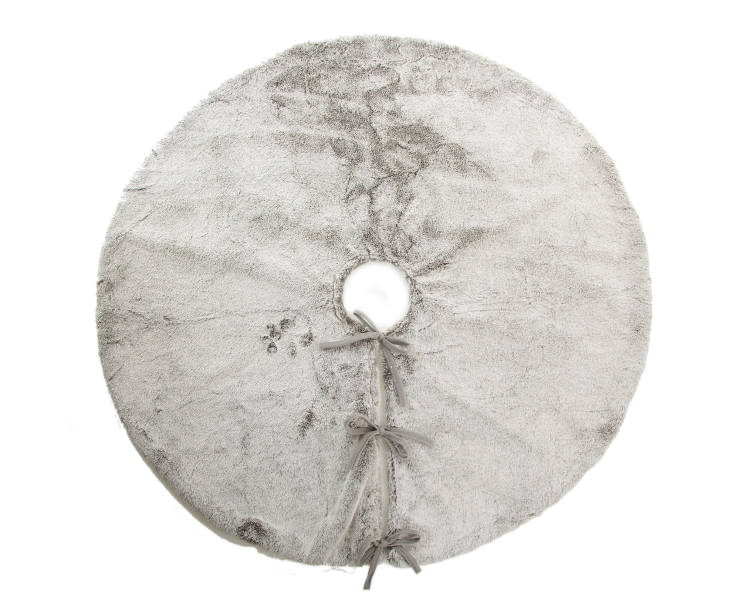 Grey Faux Fur Tree Skirt