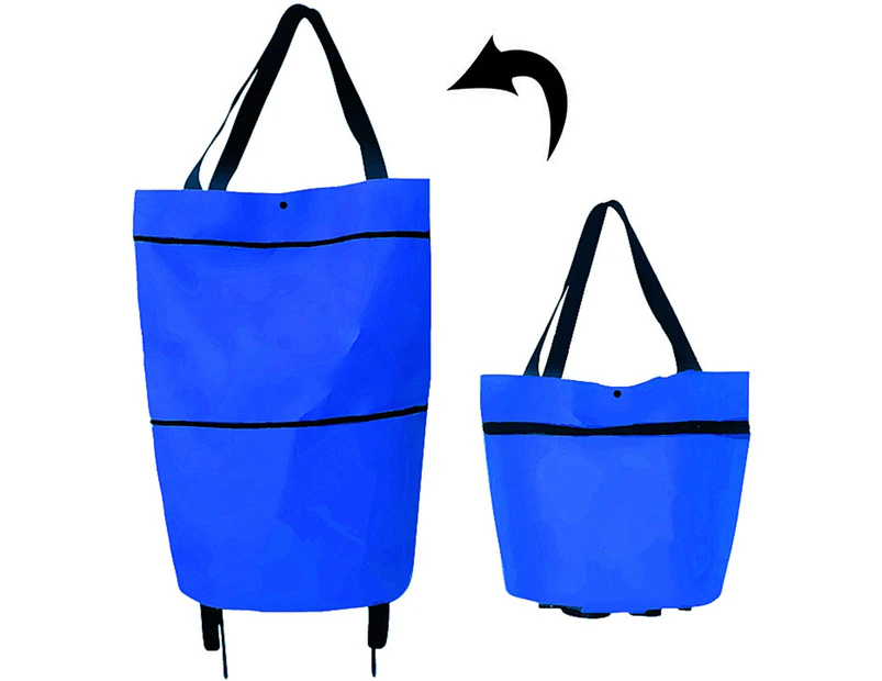 Foldable shopping trolley, collapsible two-stage Foldable shopping bag