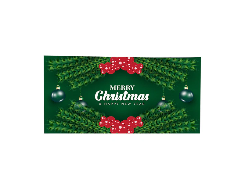 Christmas Garage Door Banner Decoration Hanging Christmas Backdrop Decoration Green