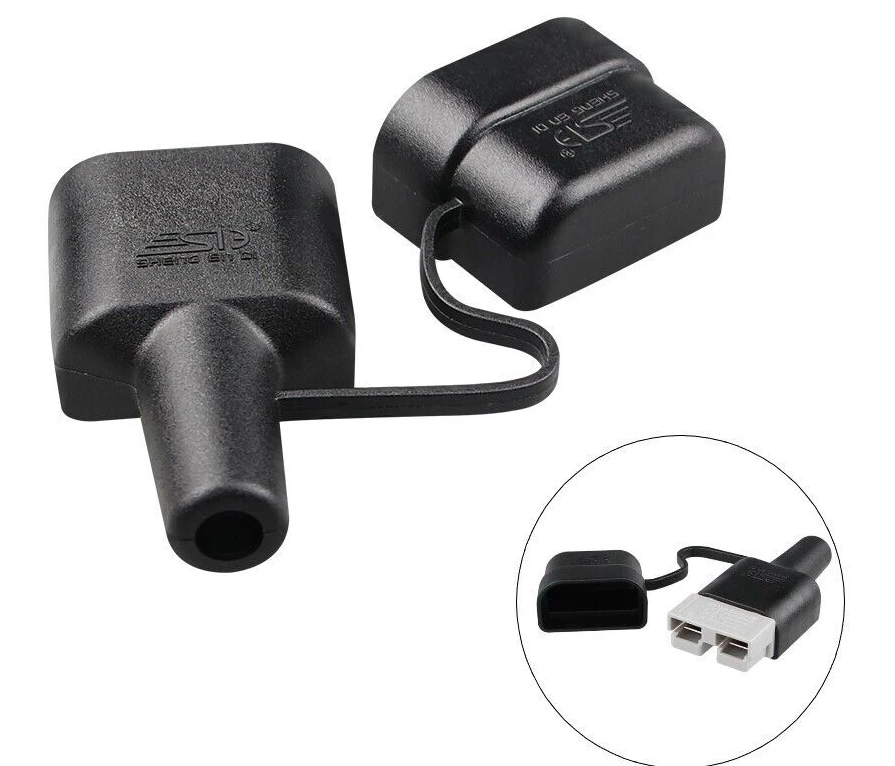 4x Waterproof 50A Anderson Plug Dust Cable Sheath Cover Black With Cap New