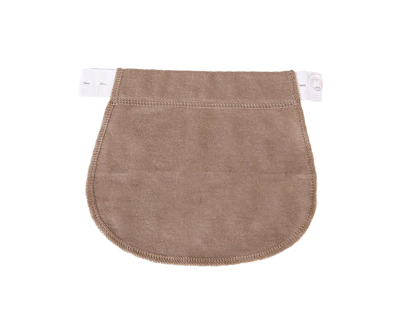 Maternity Pregnant Women Waistband Belt Adjustable Elastic Pants Waist Extender-Khaki