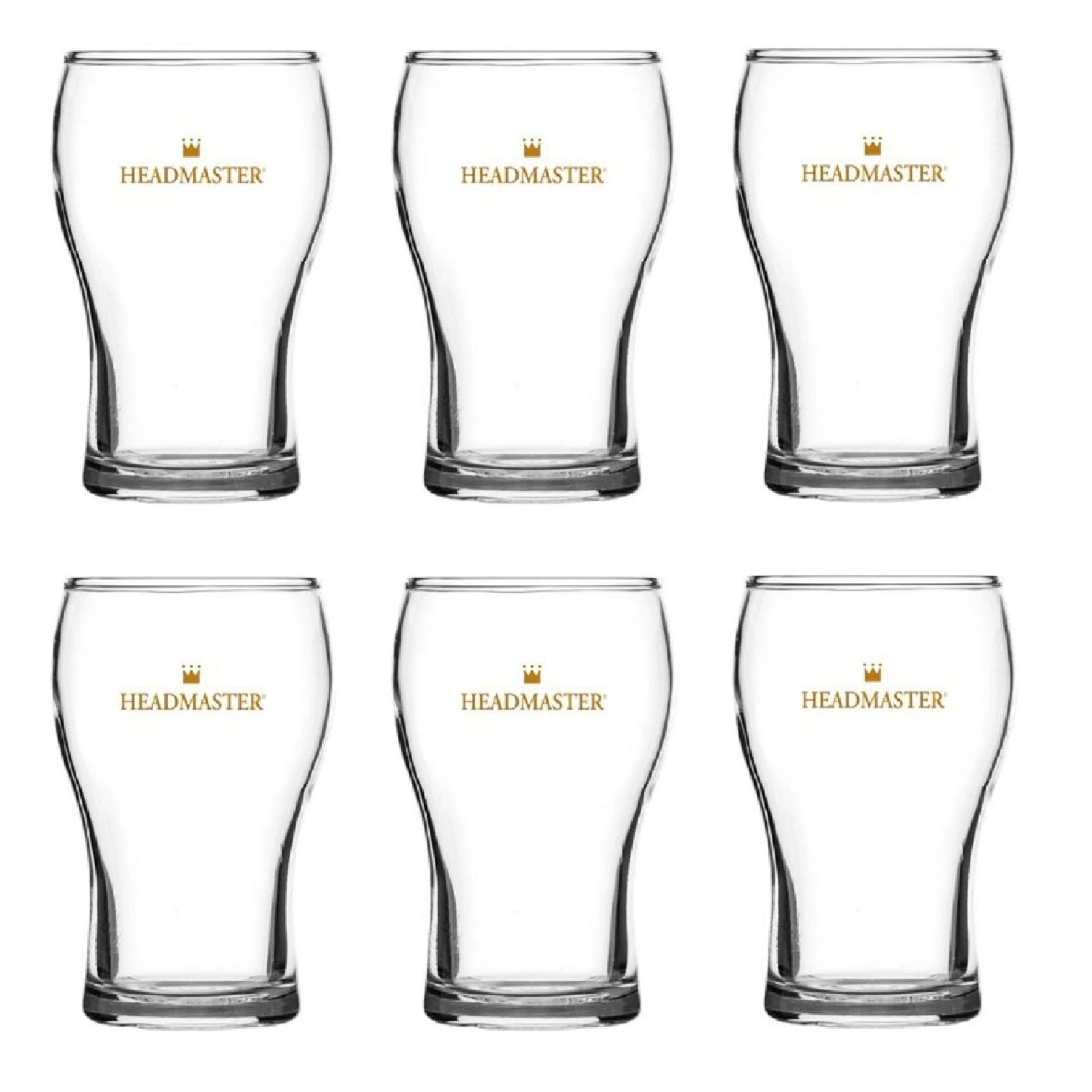 Washington Nucleated Headmaster Beer Glasses 425ml - Set of 6