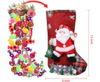 4 Packs Christmas Stockings 18 inch Sets Stocking with Santa Snowman Reindeer Bear 3D Plush Xmas Decor