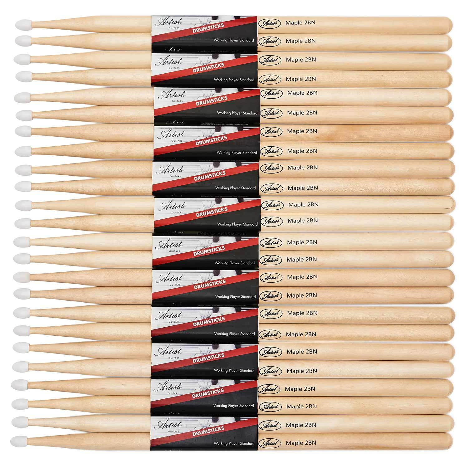 Artist DSM2BN Maple Drumsticks w/ Nylon Tips 12 pack