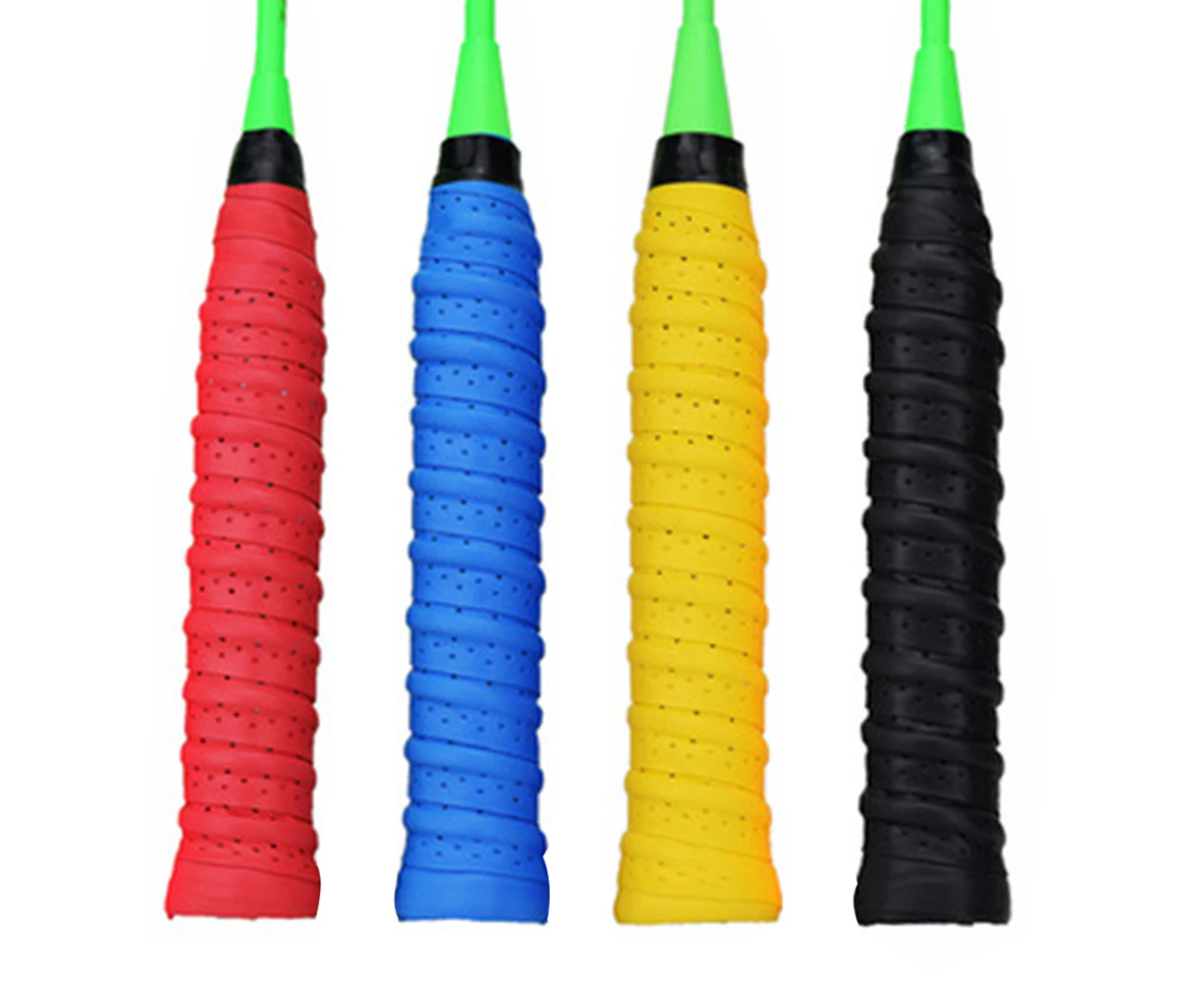 4 Pack Squash Grip, Tennis Racket Grip Tape with Anti Slip Perforated - Combination 1