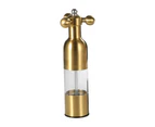 Pepper Grinder Salt Shaker, Kitchen Stainless Steel Salt Pepper Grinders Hand-Made Adjustable - Golden trumpet