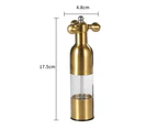 Pepper Grinder Salt Shaker, Kitchen Stainless Steel Salt Pepper Grinders Hand-Made Adjustable - Golden trumpet