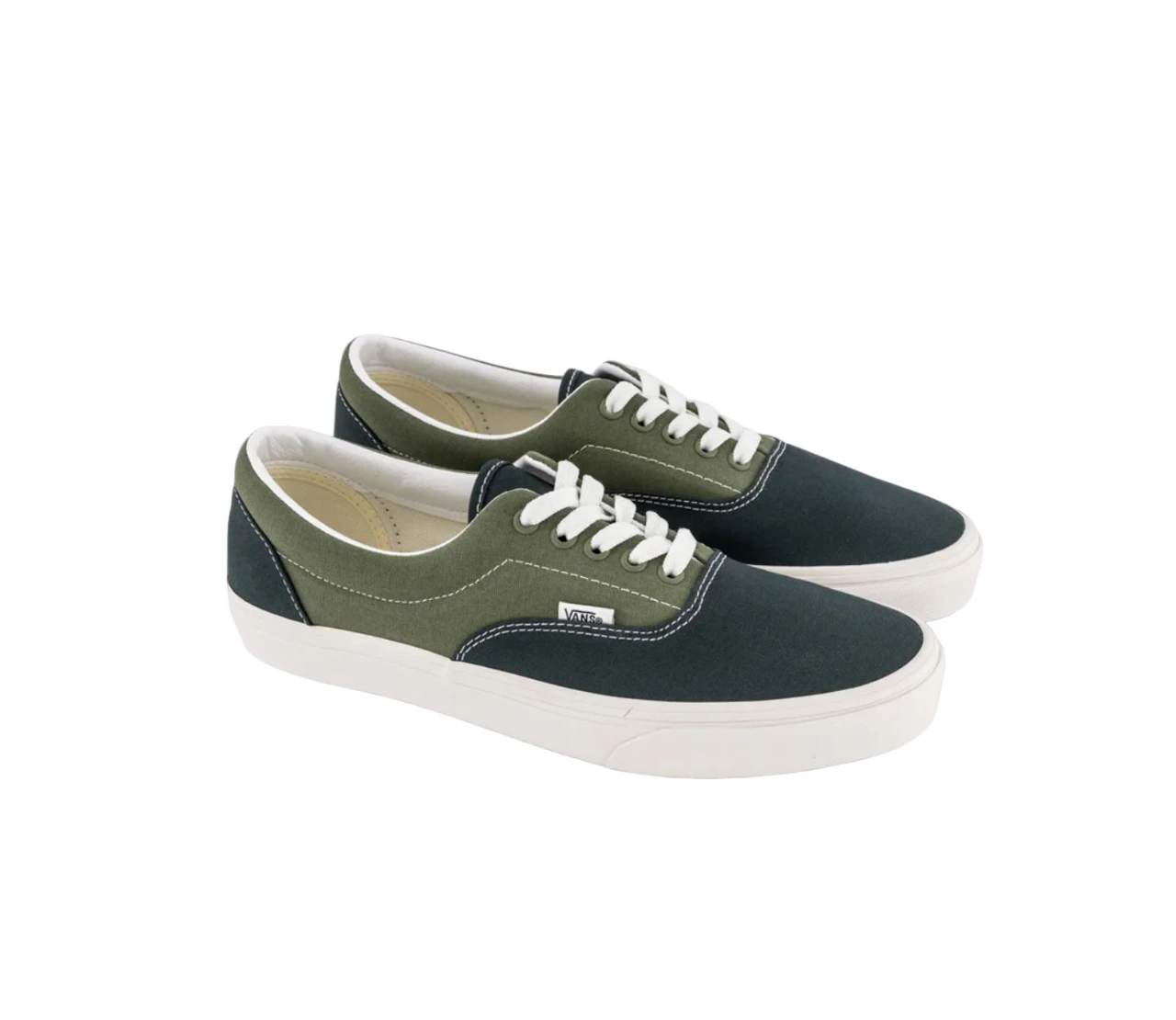 Men Unisex Vans Era Tri-Tone Green Lace Up Shoes Canvas